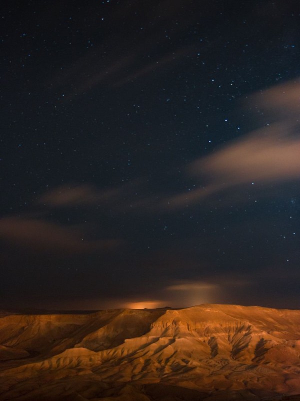 Night sky over the desert