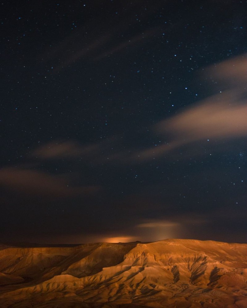 Night sky over the desert